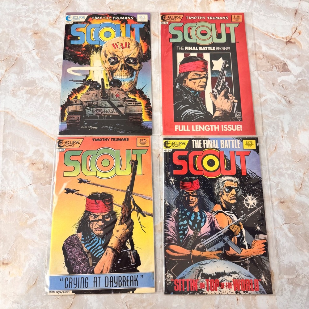 Eclipse Comics Scout Comic Book Lot Issues 21-24 Timothy Truman Copper Age 1987